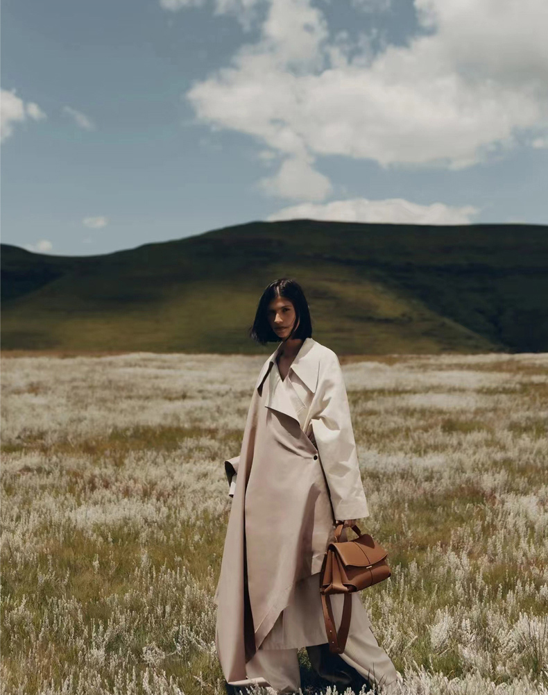 DEEPKEE original nubuck handmade full-grain genuine leather cowhide bag 微笑包法國波靈恩小眾真皮女包 YY-8132 號