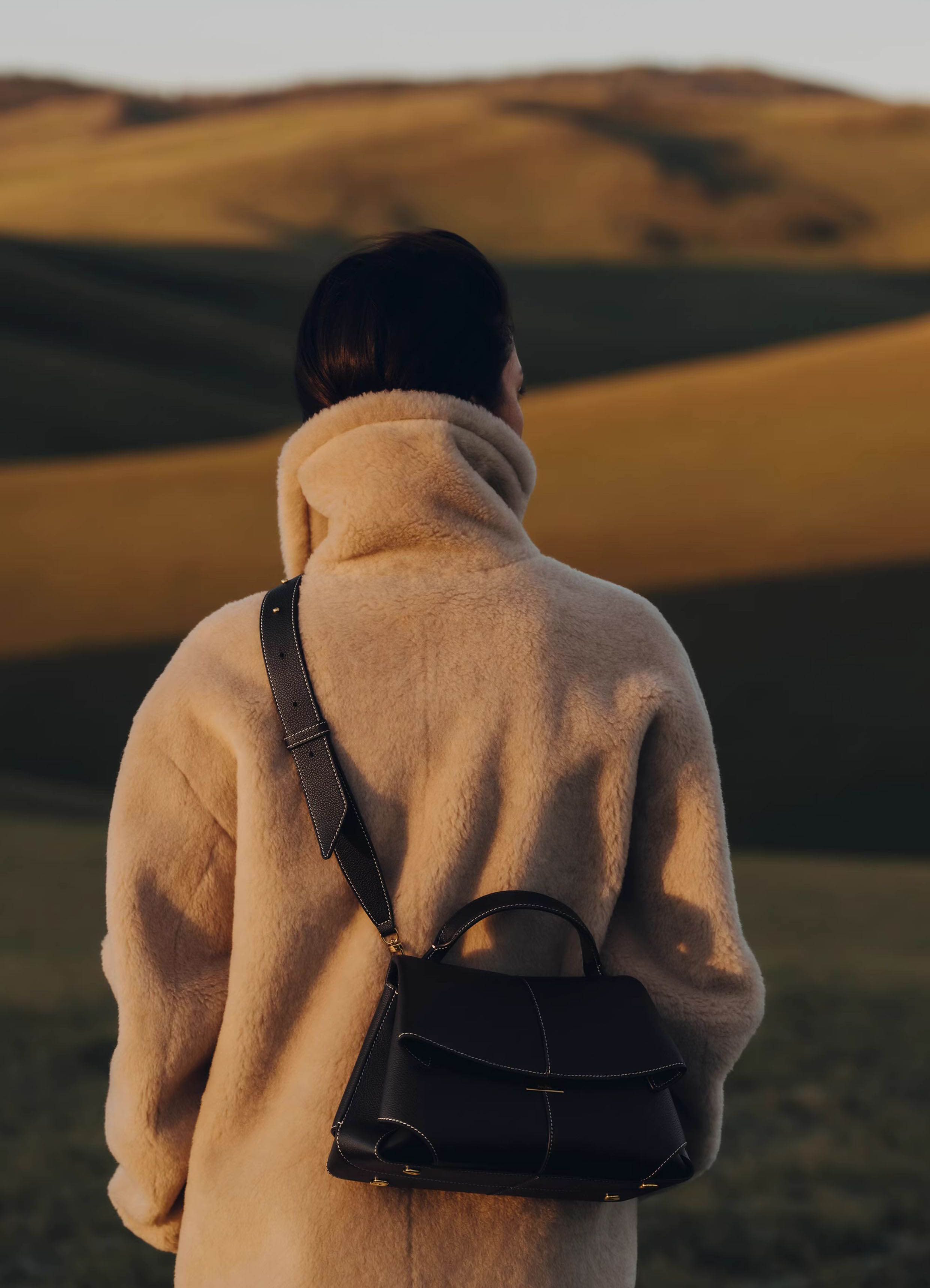 DEEPKEE original nubuck handmade full-grain genuine leather cowhide bag 微笑包法國波靈恩小眾真皮女包 YY-8132 號