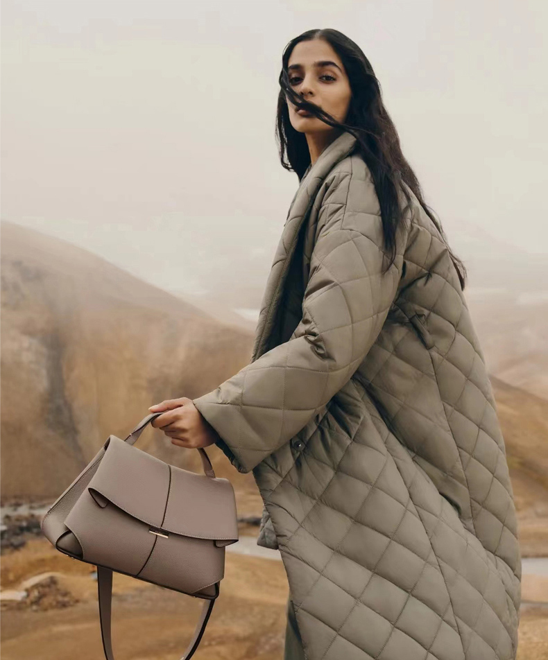 DEEPKEE original nubuck handmade full-grain genuine leather cowhide bag 微笑包法國波靈恩小眾真皮女包 YY-8132 號