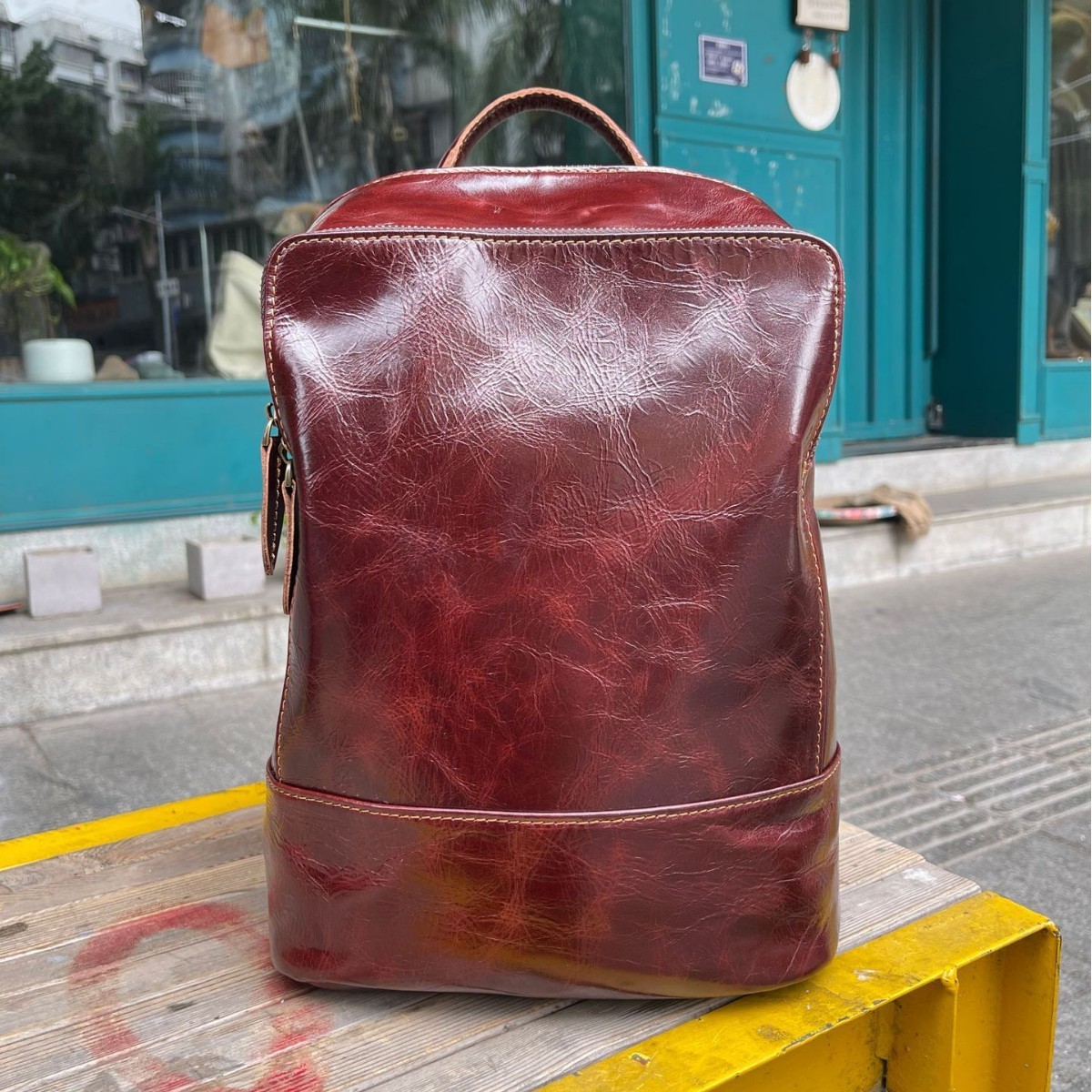 香港狄記手工製作 - 植鞣皮雙肩包701號