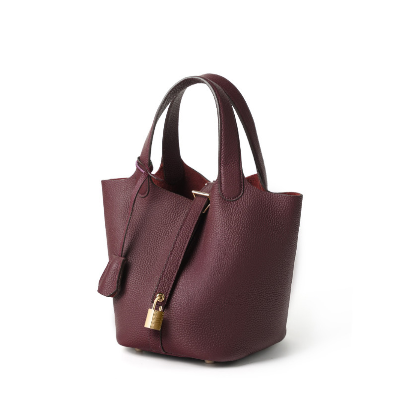 DEEPKEE BAGS 頭層牛皮 經典菜籃包 2120A號