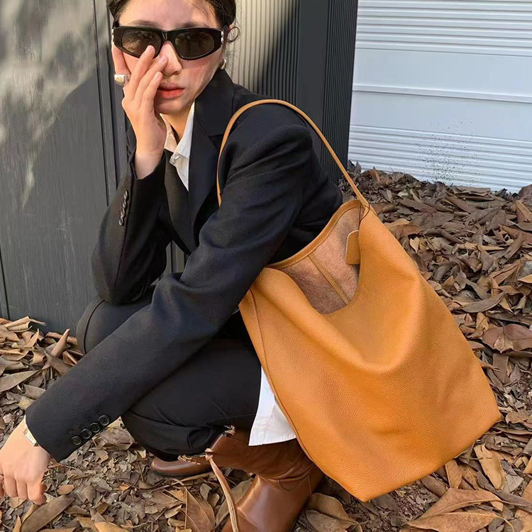 DEEPKEE BAGS ROW 大號荔枝紋購物袋包 6803號