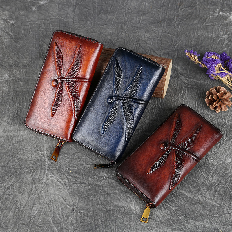 DEEPKEE BAGS 蜻蜓壓花 二折り長財布 9631號