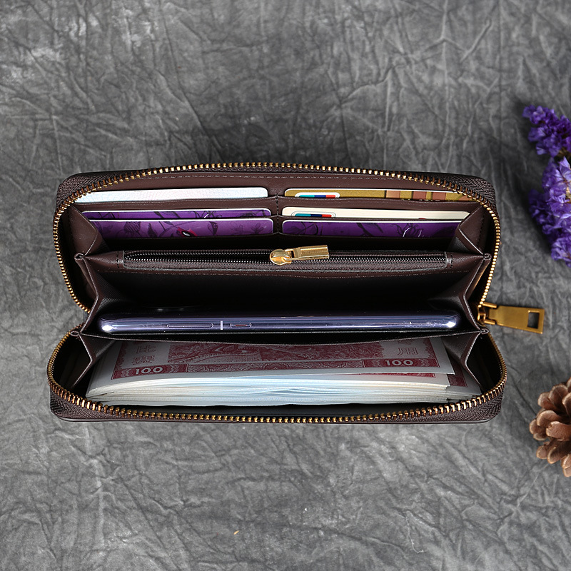 DEEPKEE BAGS 壓花拉鍊手拿皮夾 9632號