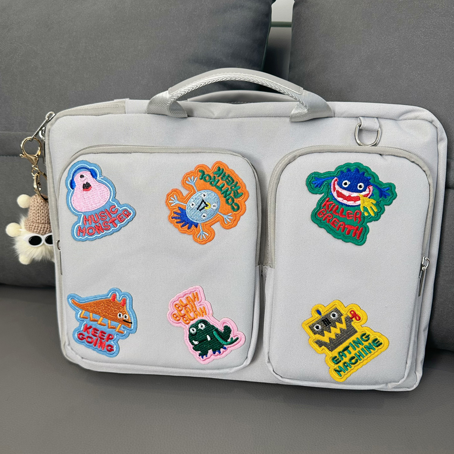 DEEPKEE BAGS 正品卡通怪物貼布電腦包 FF002號