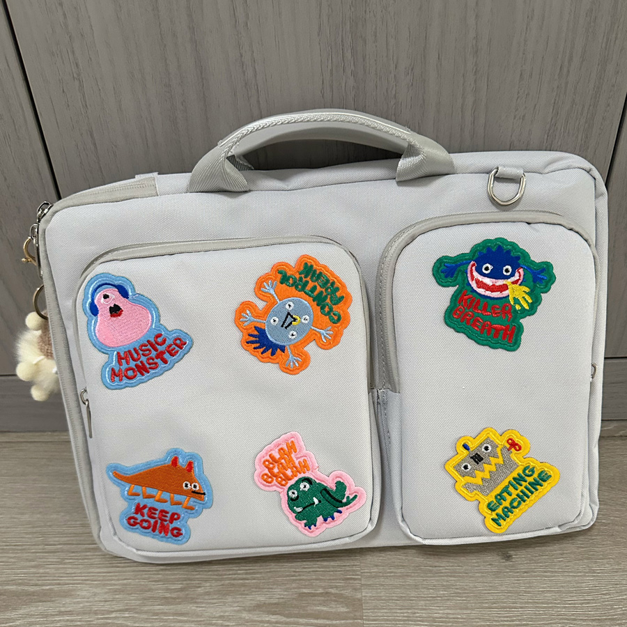 DEEPKEE BAGS 正品卡通怪物貼布電腦包 FF002號