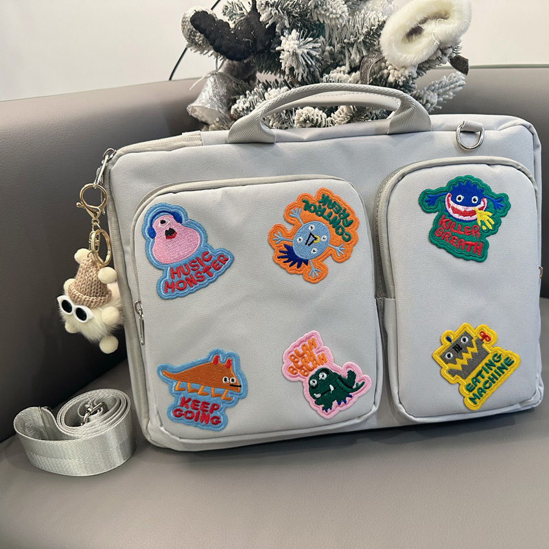 DEEPKEE BAGS 正品卡通怪物貼布電腦包 FF002號
