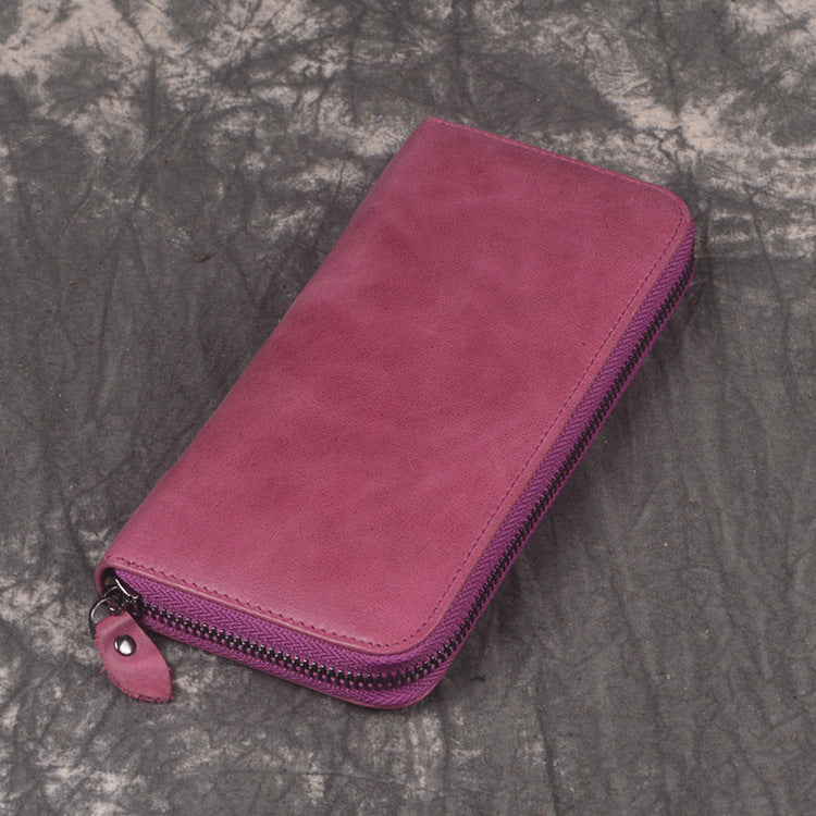 香港狄記手工製作 - 復古油皮手拿長夾 3315_1號