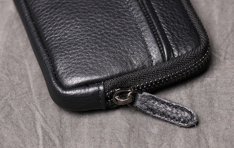 DEEPKEE HANDMADE | Zip Around Small Leather Wallets No.J034
