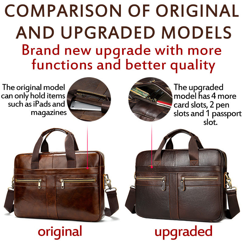 香港狄記手工製作-14吋商務超輕量公事包2099號