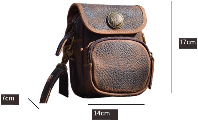 香港狄記皮具 狄記 原創真皮手工 ins郵差包 ins風格包包 頭層牛皮包包 皮革 原創手工真皮 皮件 香港狄記手工製作 - 原創機能斜背小包396號