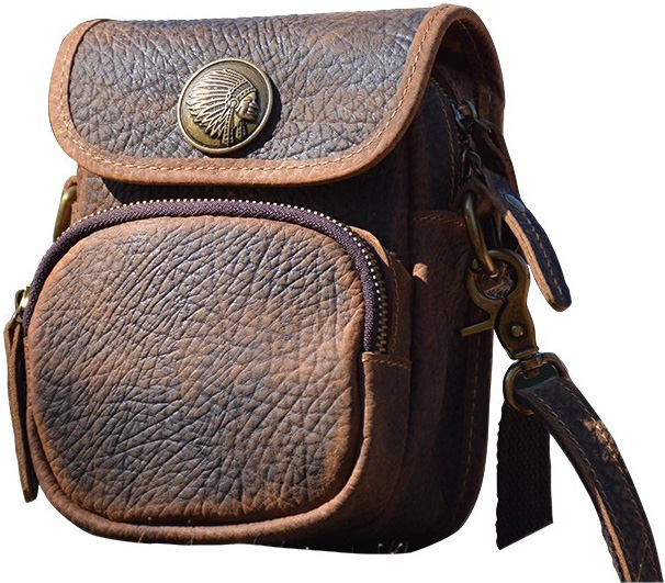 香港狄記皮具 狄記 原創真皮手工 ins郵差包 ins風格包包 頭層牛皮包包 皮革 原創手工真皮 皮件 香港狄記手工製作 - 原創機能斜背小包396號