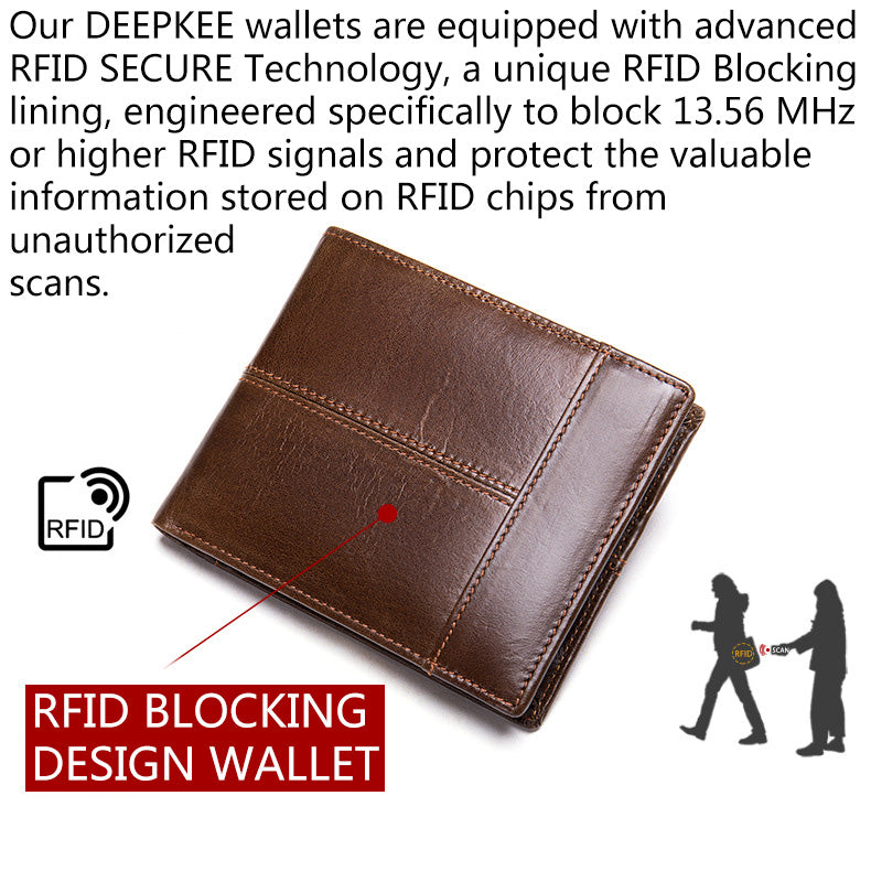 DEEPKEE Handmade bags 雙折緊湊型皮夾 8064號