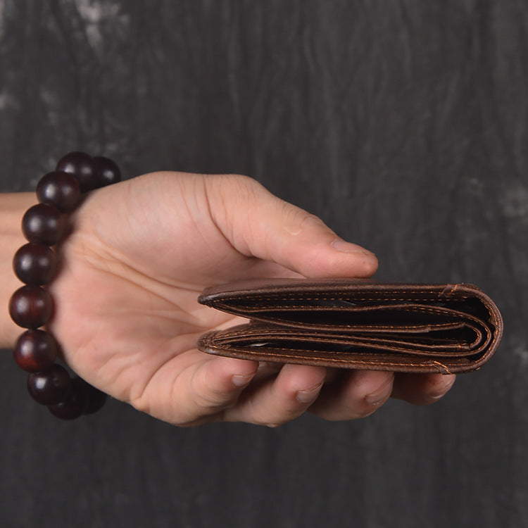 DEEPKEE HANDMADE | 油皮兩折錢包 190_1號