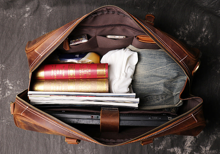 This is a picture about DEEPKEE LEATHER | The Lincoln Travel Bag No.30075 