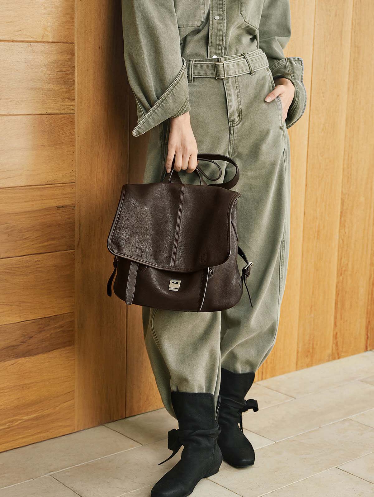 香港狄記皮具 狄記 原創真皮手工 ins郵差包 ins風格包包 頭層牛皮包包 皮革 原創手工真皮 皮件 DEEPKEE 復古真皮手工包