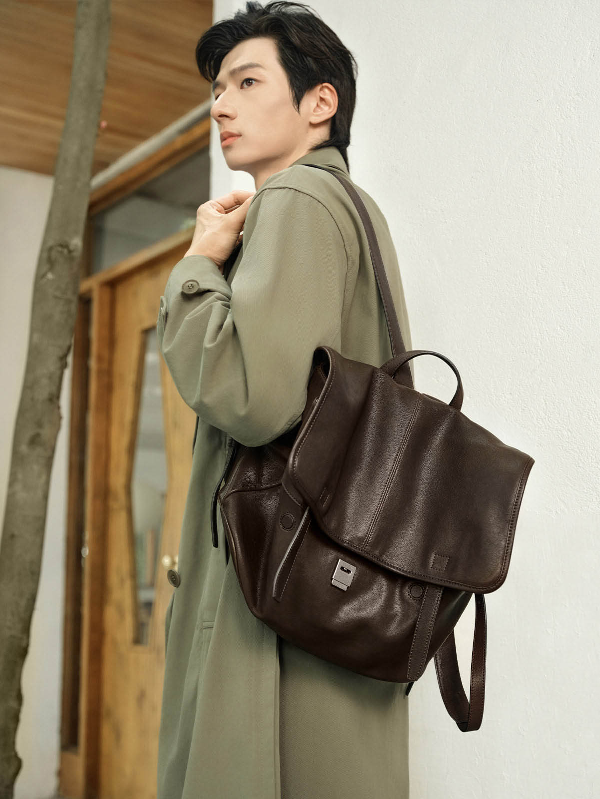 香港狄記皮具 狄記 原創真皮手工 ins郵差包 ins風格包包 頭層牛皮包包 皮革 原創手工真皮 皮件 DEEPKEE 復古真皮手工包