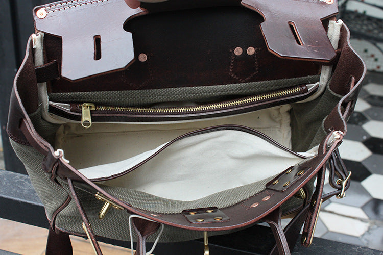 Vegetable Tanned Cowhide Faux Birkin 30 Bag #KM-76819