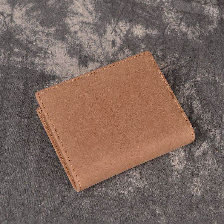 DEEPKEEE HANDMADE | Distressed Leather Bifold Wallet No.L197