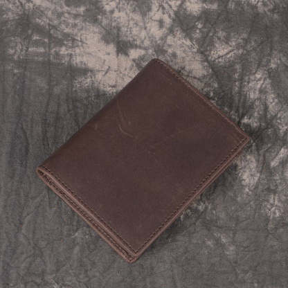 DEEPKEEE HANDMADE | Distressed Leather Bifold Wallet No.L197