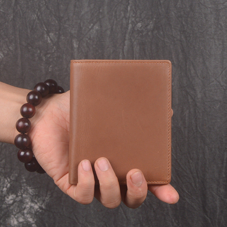 DEEPKEEE HANDMADE | Distressed Leather Bifold Wallet No.L197