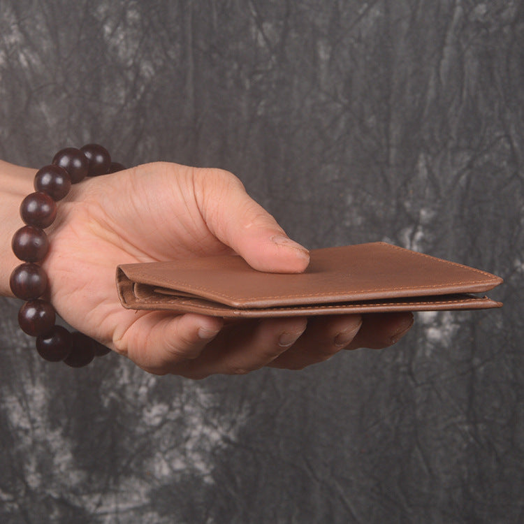 DEEPKEEE HANDMADE | Distressed Leather Bifold Wallet No.L197