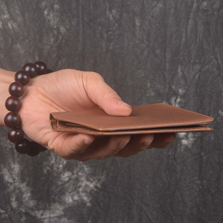 DEEPKEEE HANDMADE | Distressed Leather Bifold Wallet No.L197