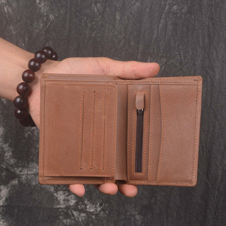 DEEPKEEE HANDMADE | Distressed Leather Bifold Wallet No.L197