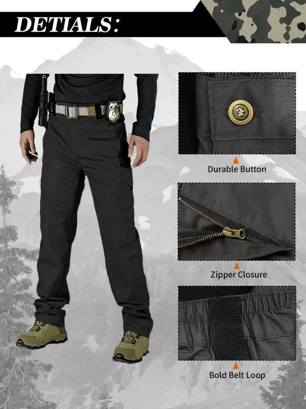 Men's Combat Training Multi-Pocket Water-Repellent Outdoor Multi-Pocket Trousers
