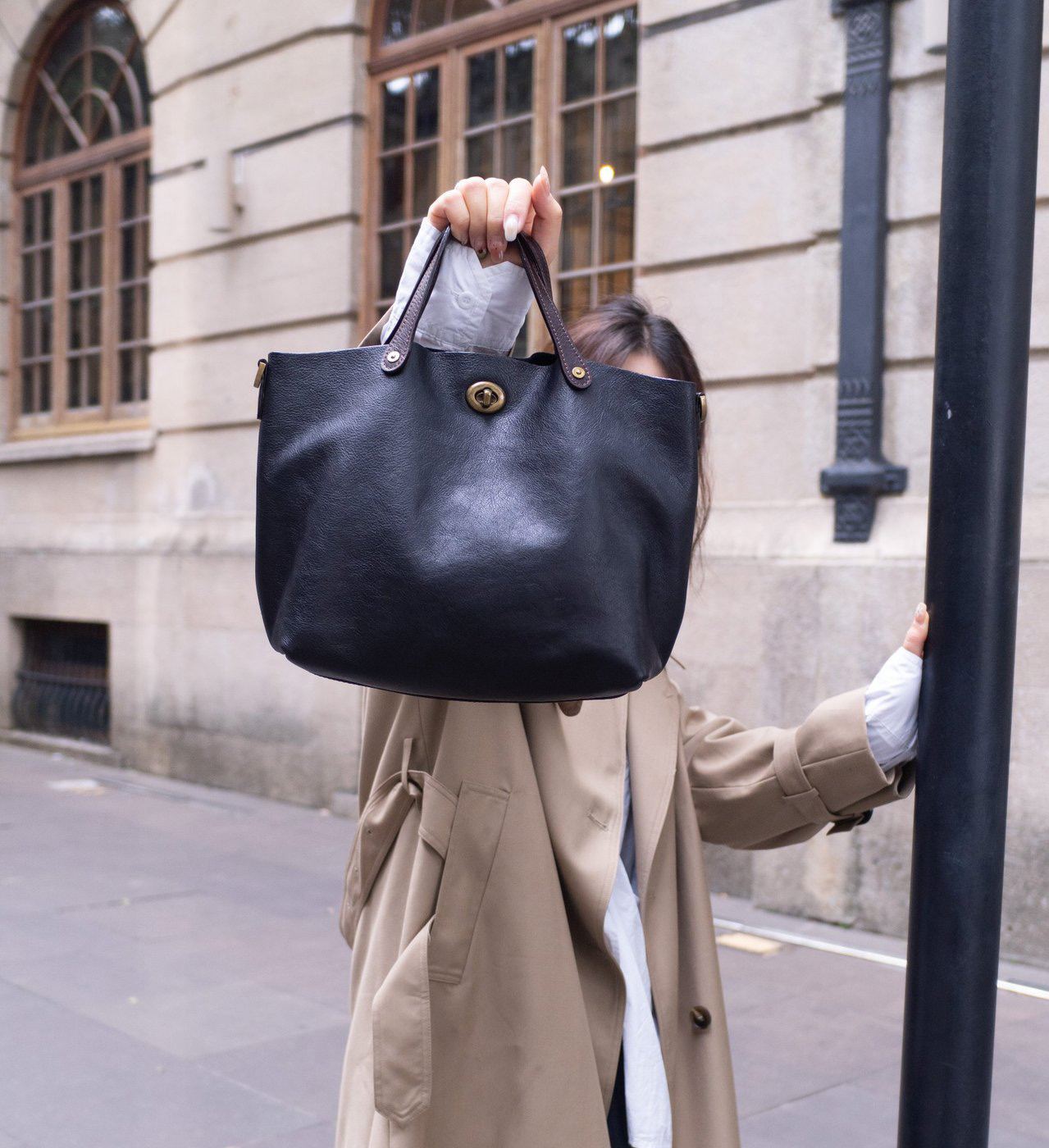 DEEPKEE 新款頭層牛皮復古時尚真皮女包 78818 號