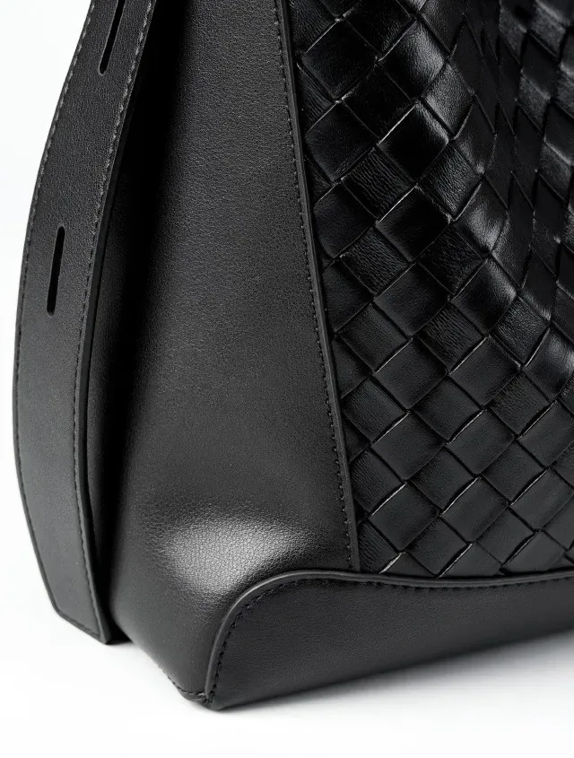 DEEPKEE original nubuck handmade full-grain genuine leather cowhide bag 牛皮手工編織大容量時尚單肩斜挎女包 2807 號