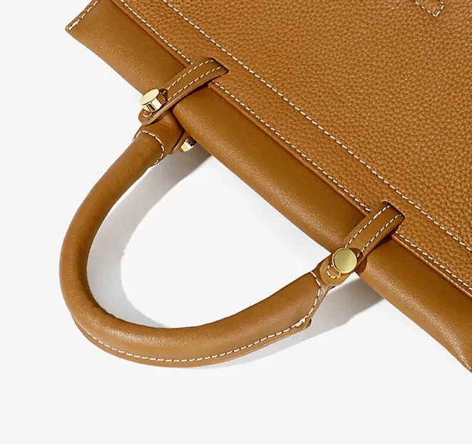 DEEPKEE original nubuck handmade full-grain genuine leather cowhide bag 百搭真皮女士手提包 L2404 號