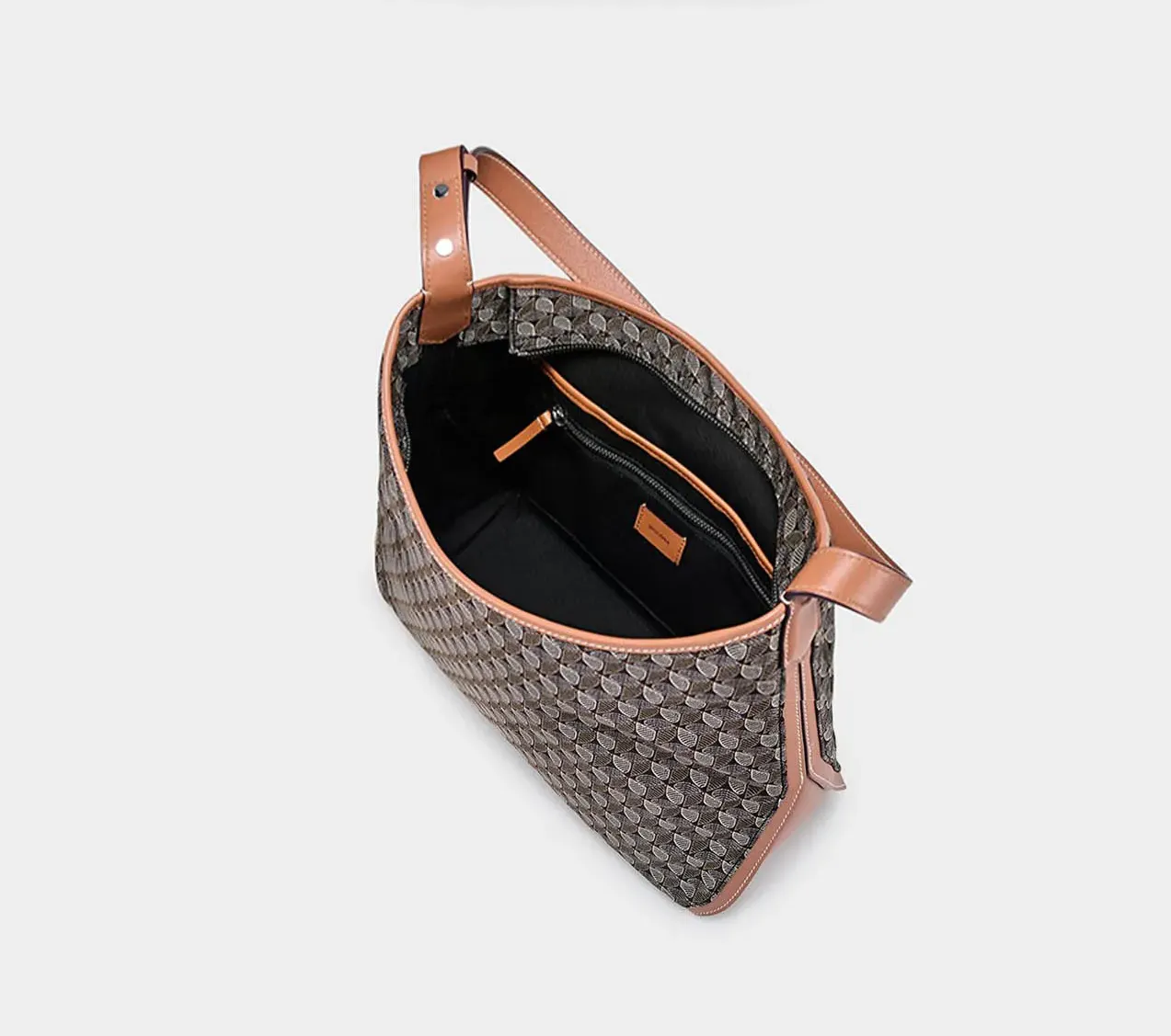 DEEPKEE original nubuck handmade full-grain genuine leather cowhide bag 幸運錦囊 hobo 老花包 6607 號