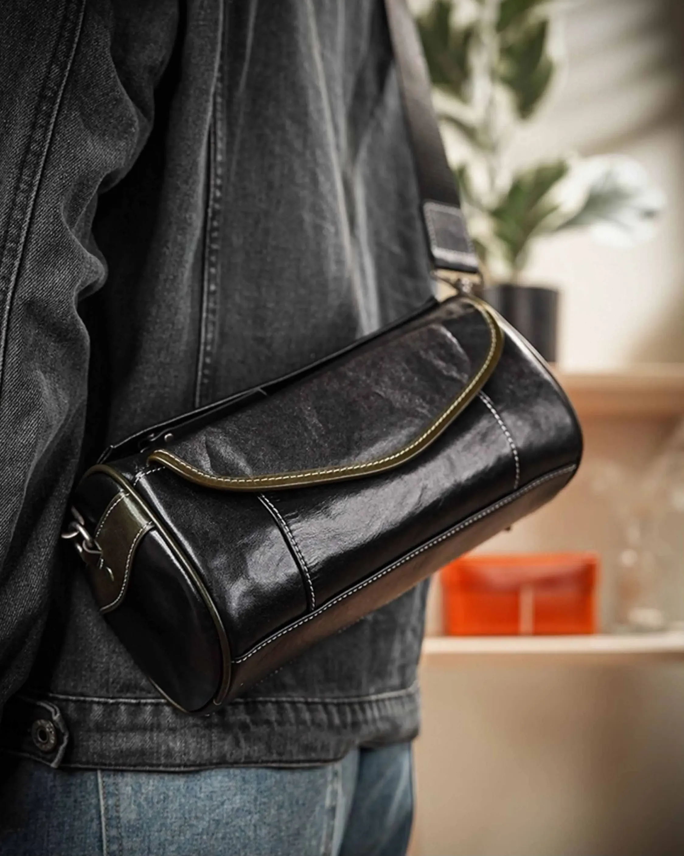 香港狄記皮具 狄記 原創真皮手工 ins郵差包 ins風格包包 頭層牛皮包包 皮革 原創手工真皮 皮件 DEEPKEE 復古真皮手工包