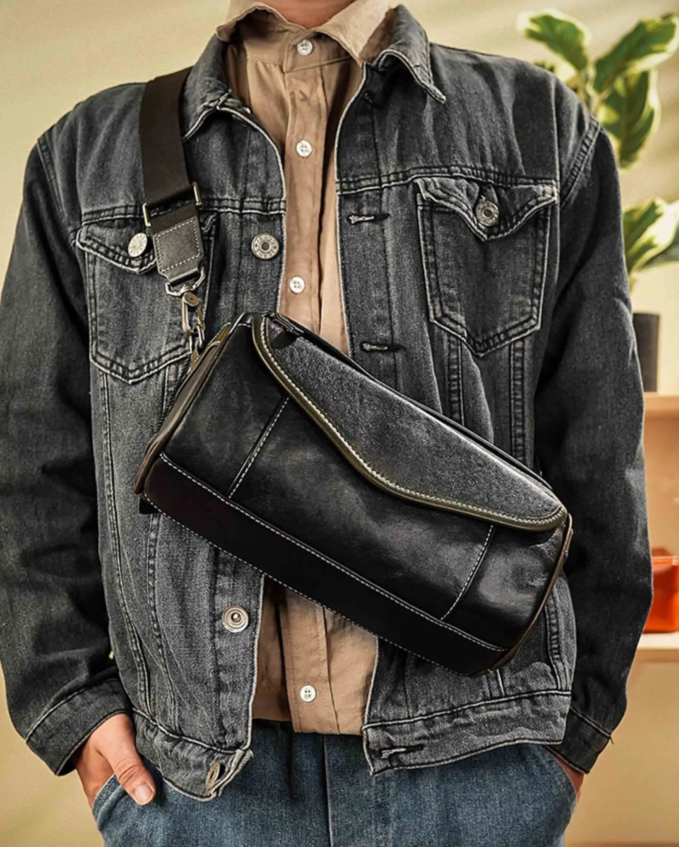 香港狄記皮具 狄記 原創真皮手工 ins郵差包 ins風格包包 頭層牛皮包包 皮革 原創手工真皮 皮件 DEEPKEE 復古真皮手工包