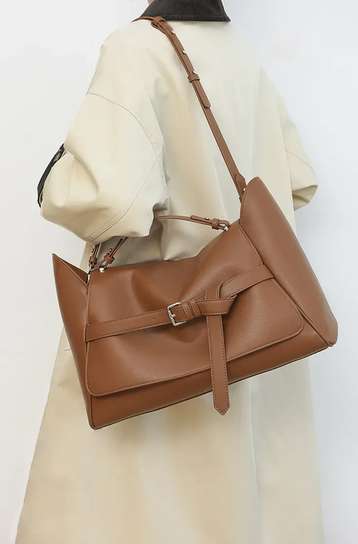 DEEPKEE original nubuck handmade full-grain genuine leather cowhide bag 法式小眾放鬆手提包 952 號