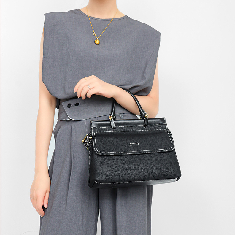 DEEPKEE-百搭真皮女士手提包 L2404 號