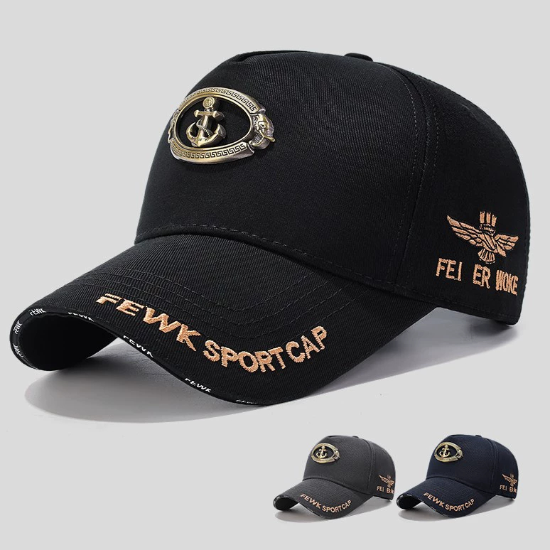 🧢☀️金屬錨重工業刺繡棒球帽 989