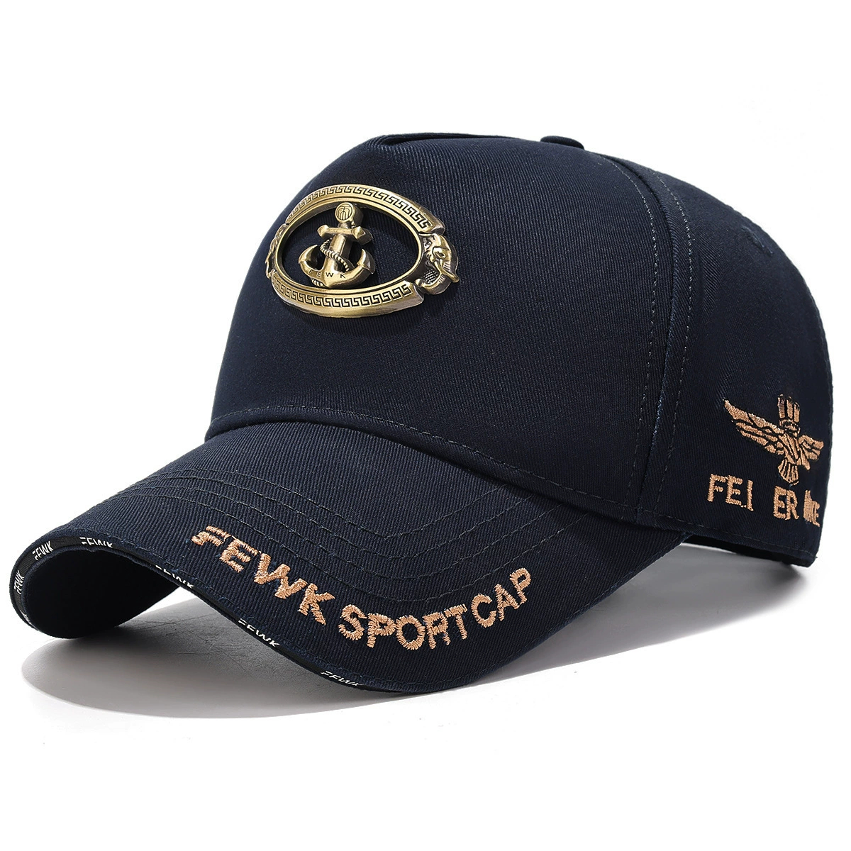 🧢☀️金屬錨重工業刺繡棒球帽 989