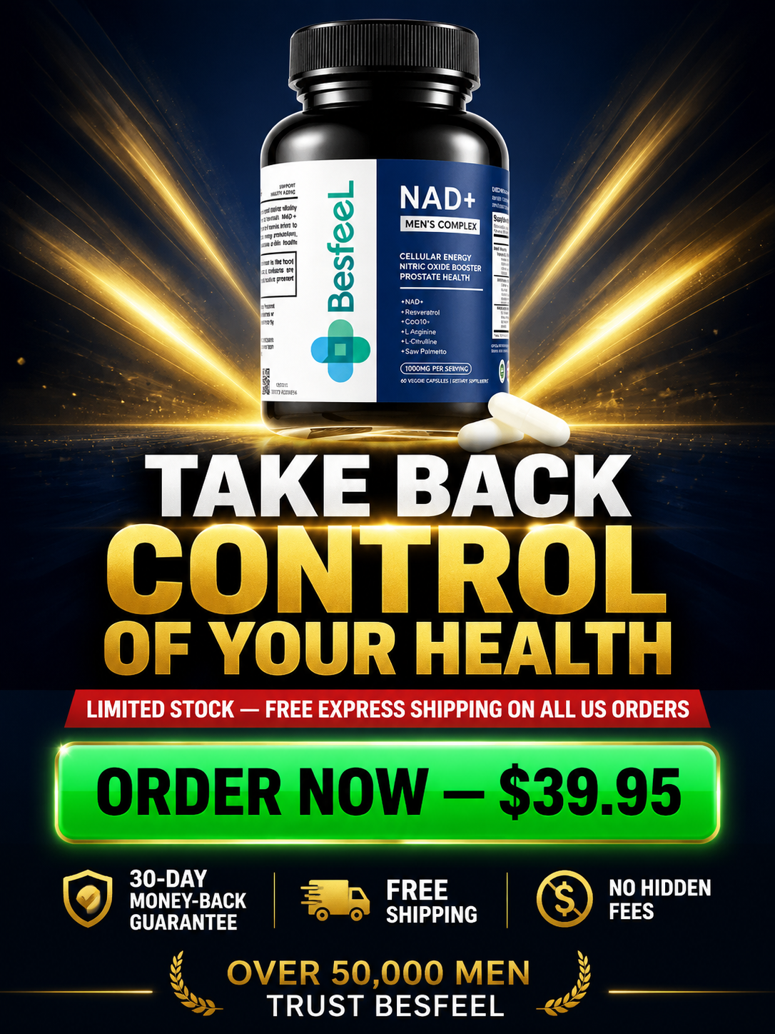 Advanced NAD+ Support for Men’s Energy & Prostate Health