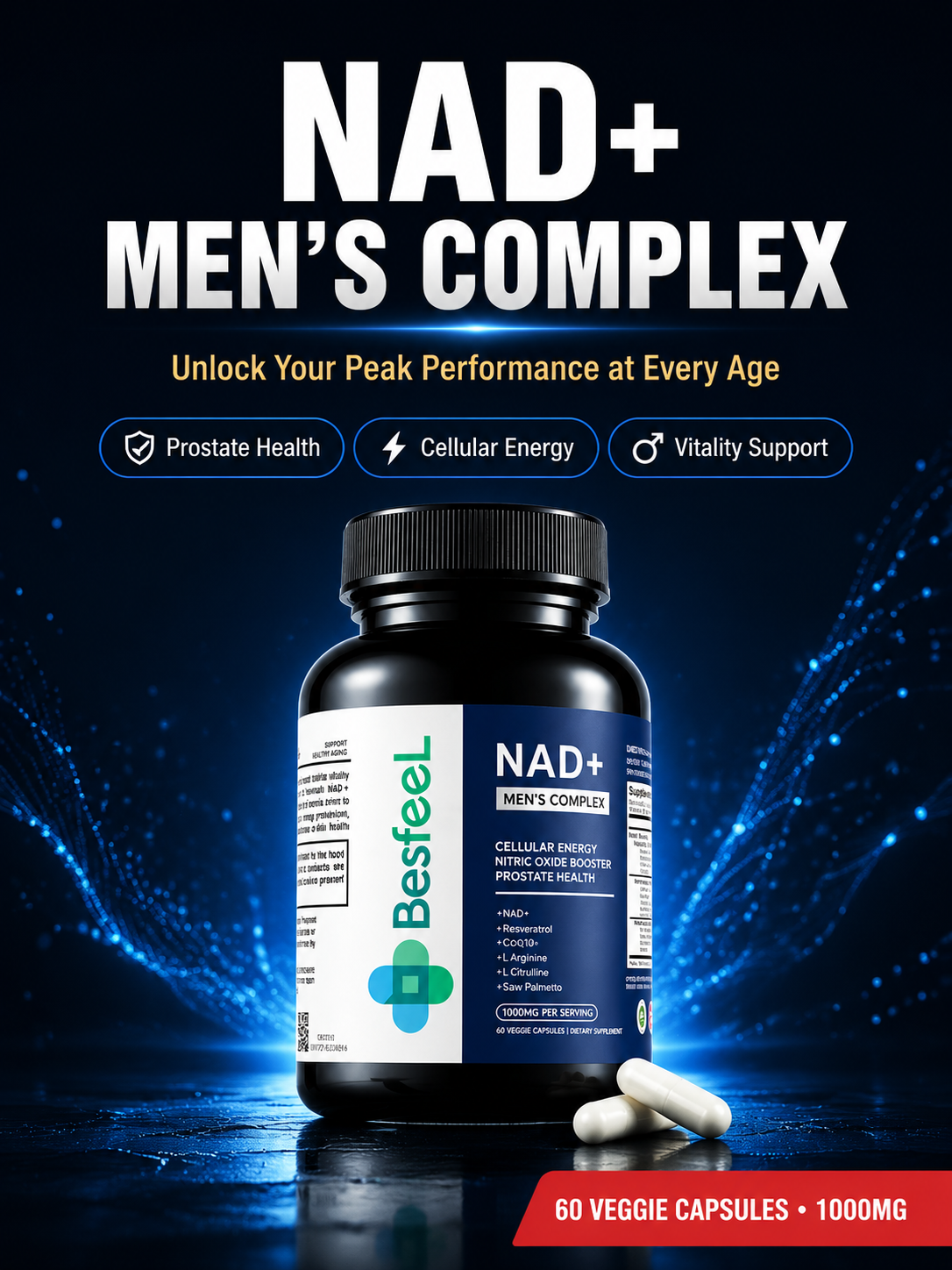 Advanced NAD+ Support for Men’s Energy & Prostate Health