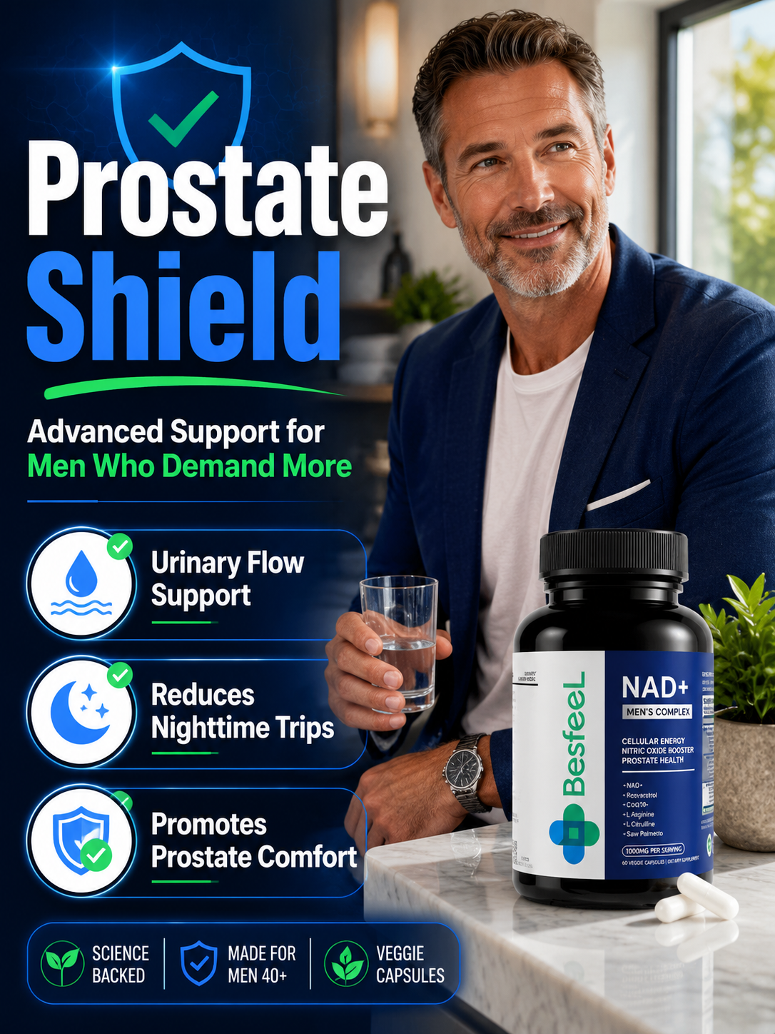 Advanced NAD+ Support for Men’s Energy & Prostate Health