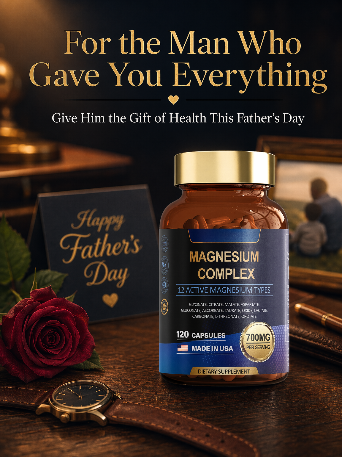 12 Magnesium Forms in One  700mg Per Serving 120 Capsules Per Bottle