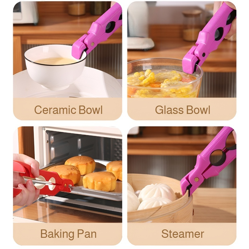 Multifunctional antiscald clip silicone dish clamp device plate opener