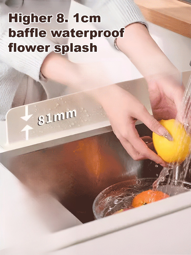 Integrated suction cup sink water retaining plate