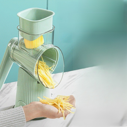 Hand crank multifunctional vegetable cutter