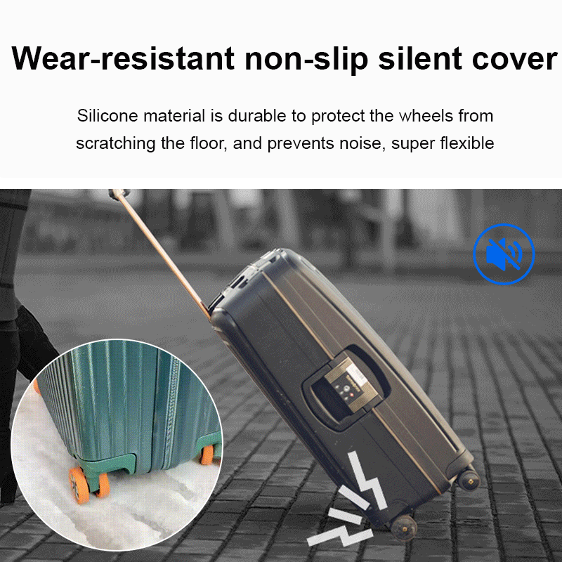 🧳🔇These luggage wheel covers not only protect your suitcase from wear and tear but also reduce noise.