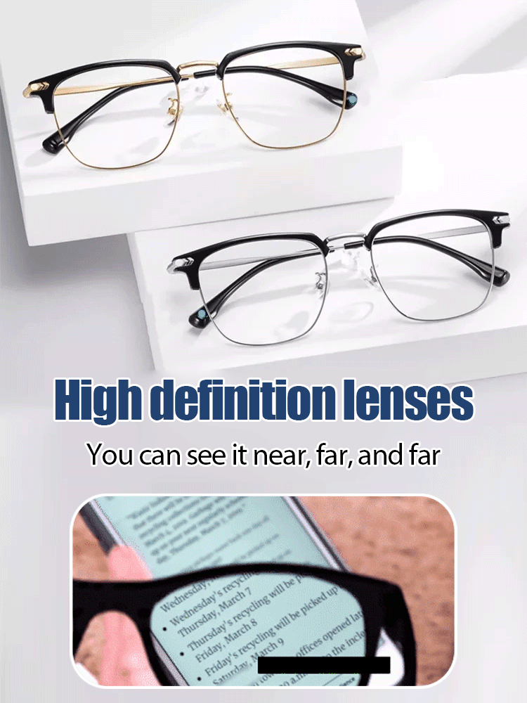 🥰Automatic zoom reading glasses that quickly adapt to your eye prescription, providing a clear view from near to far.