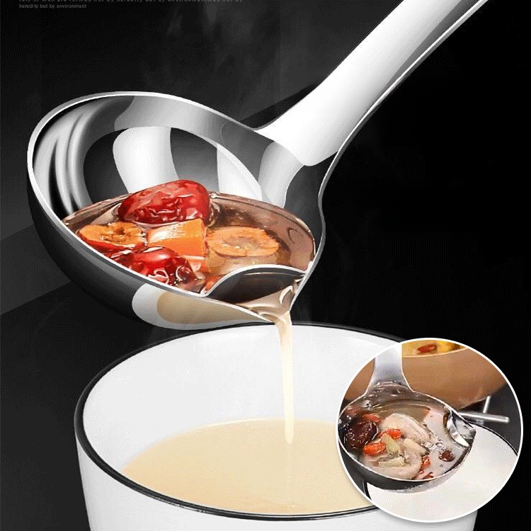Stainless Steel Soup Oil Separator Spoon