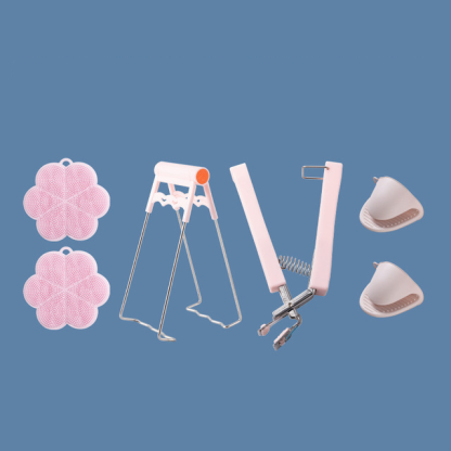 ชุดที่จับจานซิลิโคนกันร้อน 6 ชิ้น